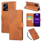 For Xiaomi Redmi Note 12 Pro 5G  / Note 12 Pro Speed 5G /  Poco X5 Pro 5G Case Rose Flower PU Leather Wallet Phone Cover with 3 Card Slots