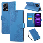 For Xiaomi Redmi Note 12 Pro 5G  / Note 12 Pro Speed 5G /  Poco X5 Pro 5G Case Rose Flower PU Leather Wallet Phone Cover with 3 Card Slots