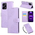 For Xiaomi Redmi Note 12 Pro 5G  / Note 12 Pro Speed 5G /  Poco X5 Pro 5G Case Rose Flower PU Leather Wallet Phone Cover with 3 Card Slots