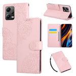 For Xiaomi Redmi Note 12 5G (Global) / (India) / (China) / Poco X5 5G Case Rose Flower PU Leather Wallet Phone Cover with 3 Card Slots