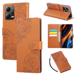 For Xiaomi Redmi Note 12 5G (Global) / (India) / (China) / Poco X5 5G Case Rose Flower PU Leather Wallet Phone Cover with 3 Card Slots