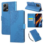For Xiaomi Redmi Note 12 5G (Global) / (India) / (China) / Poco X5 5G Case Rose Flower PU Leather Wallet Phone Cover with 3 Card Slots