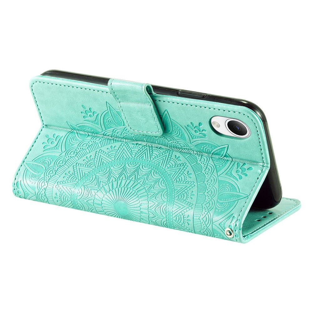 Til Samsung Galaxy A23s / A23e Drop Protection PU Lædercover Mandala Blomstermønster Præget Pung Stand Magnetisk Flip Telefoncover