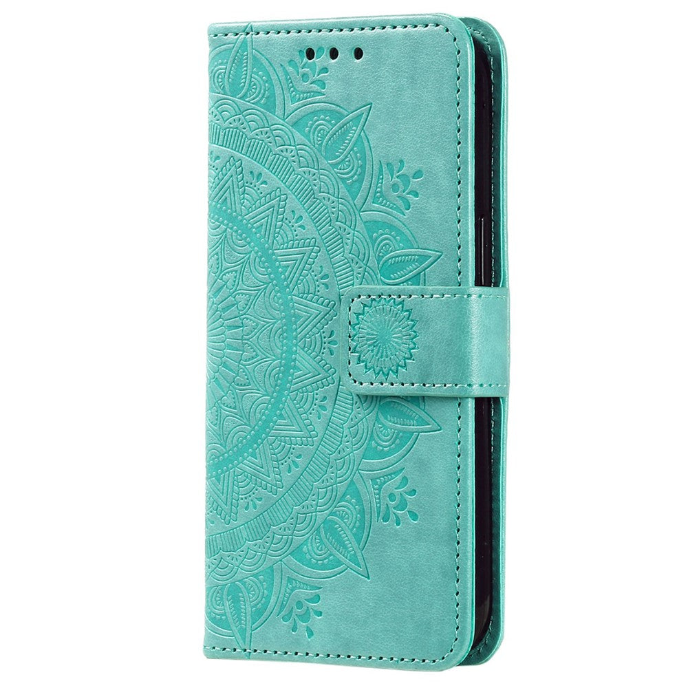 Til Samsung Galaxy A23s / A23e Drop Protection PU Lædercover Mandala Blomstermønster Præget Pung Stand Magnetisk Flip Telefoncover