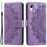 Til Samsung Galaxy A23s / A23e Drop Protection PU Lædercover Mandala Blomstermønster Præget Pung Stand Magnetisk Flip Telefoncover