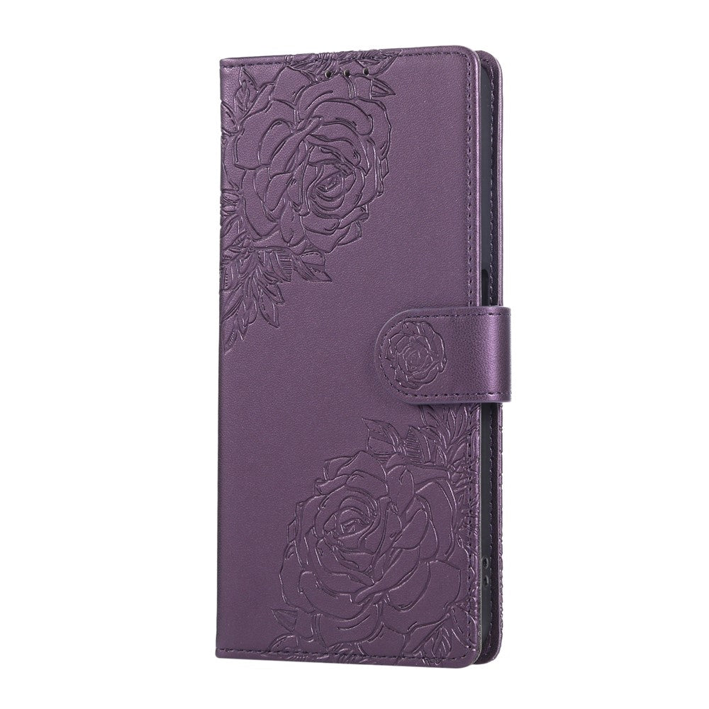 For Xiaomi Redmi Note 12S 4G / Note 11S 4G Case Rose Flower PU Leather Wallet Phone Cover with 3 Card Slots