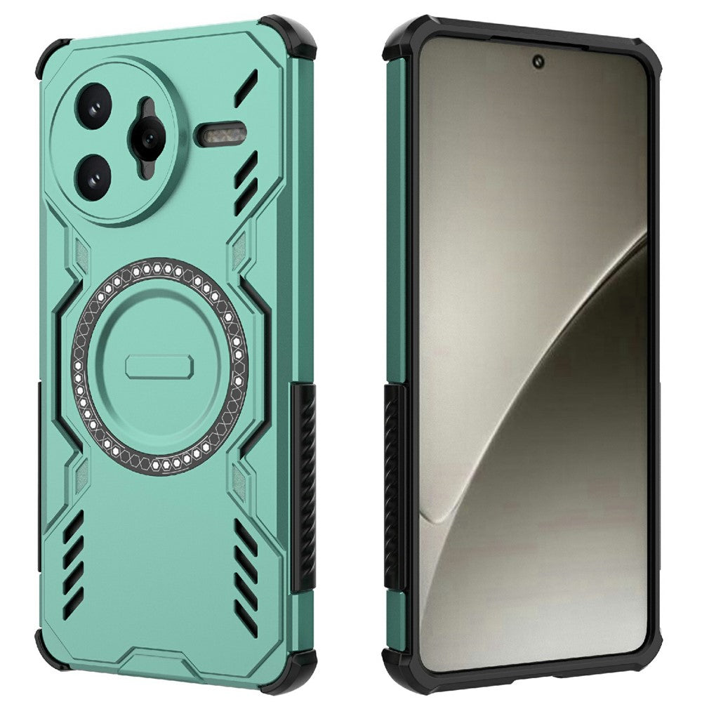 Xiaomi Redmi K80 Pro 5G / Poco F7 Ultra 5G, magnetisk Butterfly Armor-hulcover i varmeafledende PC + TPU