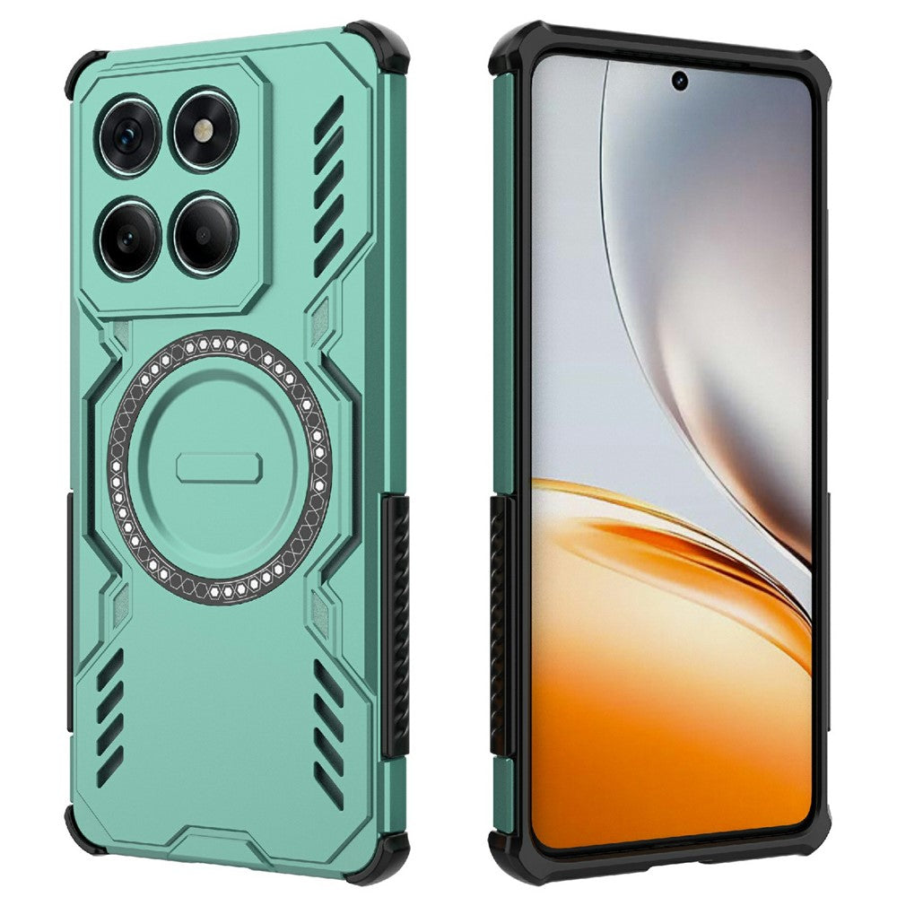 Til Motorola Edge 60 Fusion 5G / Edge 60 5G Magnetisk Etui Sommerfugl Armor Hul Varmeafledning PC + TPU Telefoncover