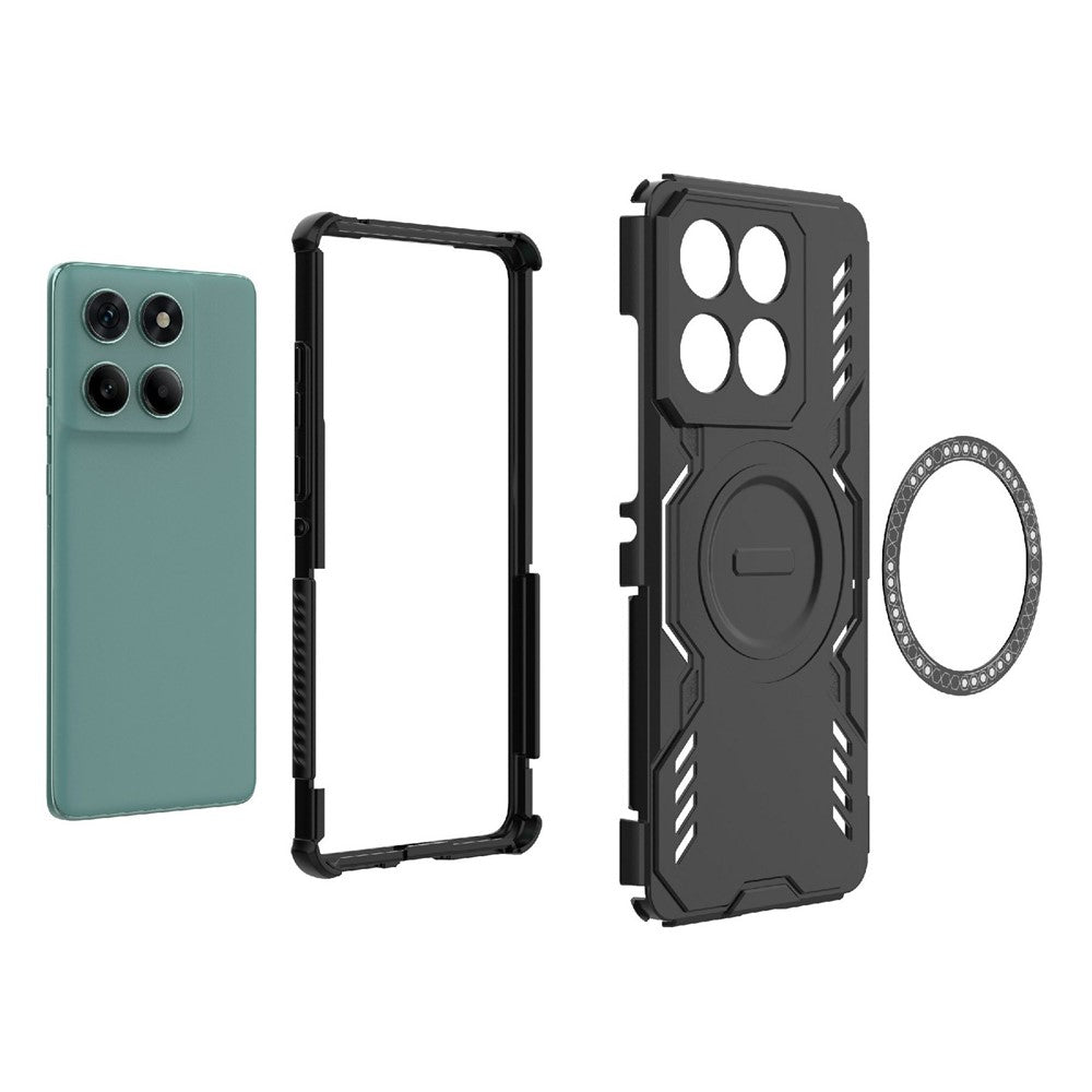 Til Motorola Edge 60 Fusion 5G / Edge 60 5G Magnetisk Etui Sommerfugl Armor Hul Varmeafledning PC + TPU Telefoncover