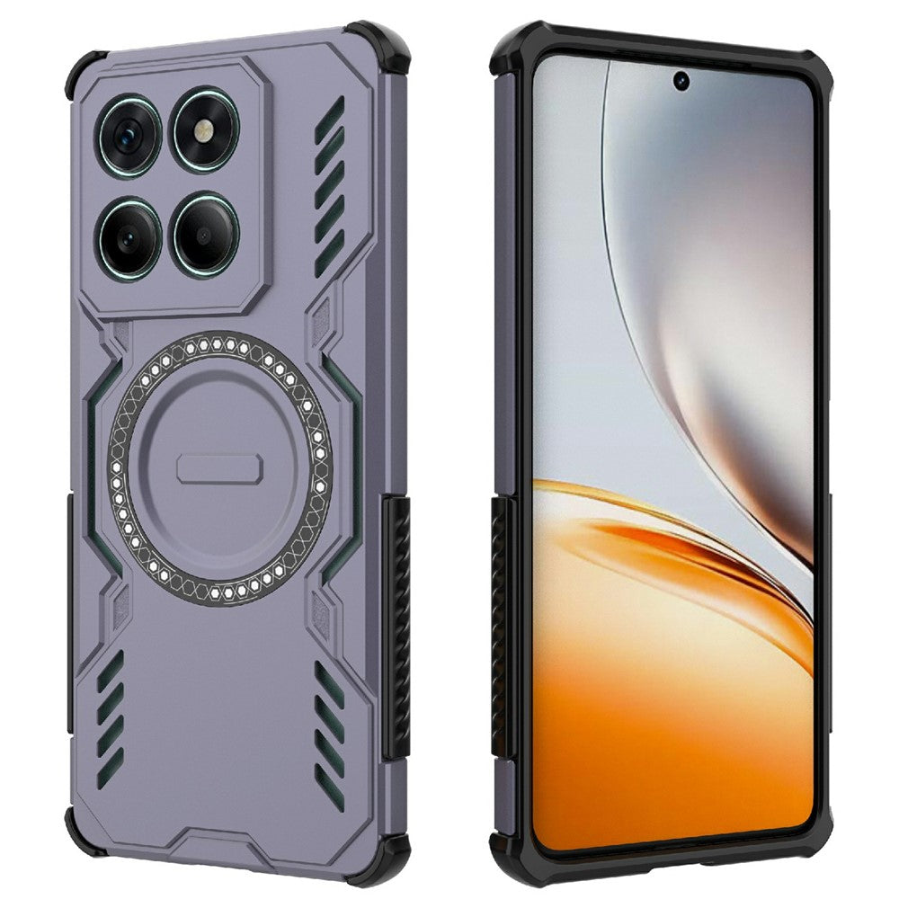 Til Motorola Edge 60 Fusion 5G / Edge 60 5G Magnetisk Etui Sommerfugl Armor Hul Varmeafledning PC + TPU Telefoncover
