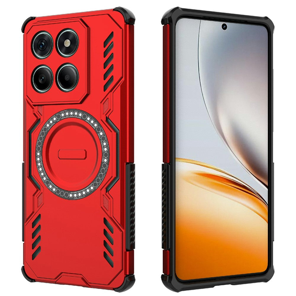 Til Motorola Edge 60 Fusion 5G / Edge 60 5G Magnetisk Etui Sommerfugl Armor Hul Varmeafledning PC + TPU Telefoncover
