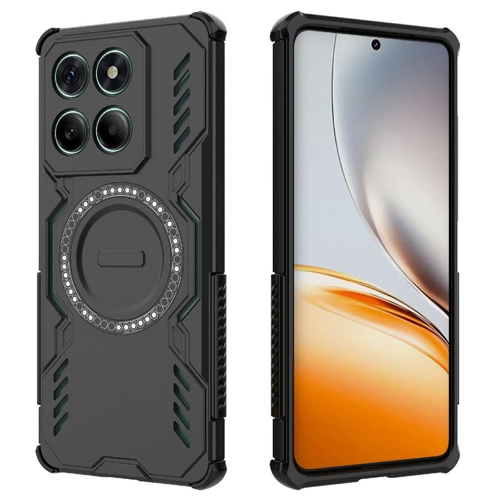 Til Motorola Edge 60 Fusion 5G / Edge 60 5G Magnetisk Etui Sommerfugl Armor Hul Varmeafledning PC + TPU Telefoncover