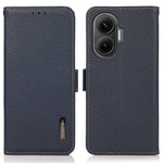 KHAZNEH for Xiaomi Redmi Turbo 4 Pro 5G  /  Poco F7 5G Phone Case Genuine Cow Leather Cover RFID Blocking