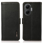 KHAZNEH for Xiaomi Redmi Turbo 4 Pro 5G  /  Poco F7 5G Phone Case Genuine Cow Leather Cover RFID Blocking