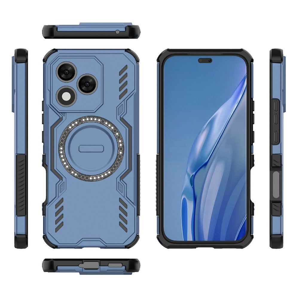 For Honor 400 Lite 5G Magnetisk Etui Butterfly Armor Hul Varmeafledning PC + TPU Telefoncover