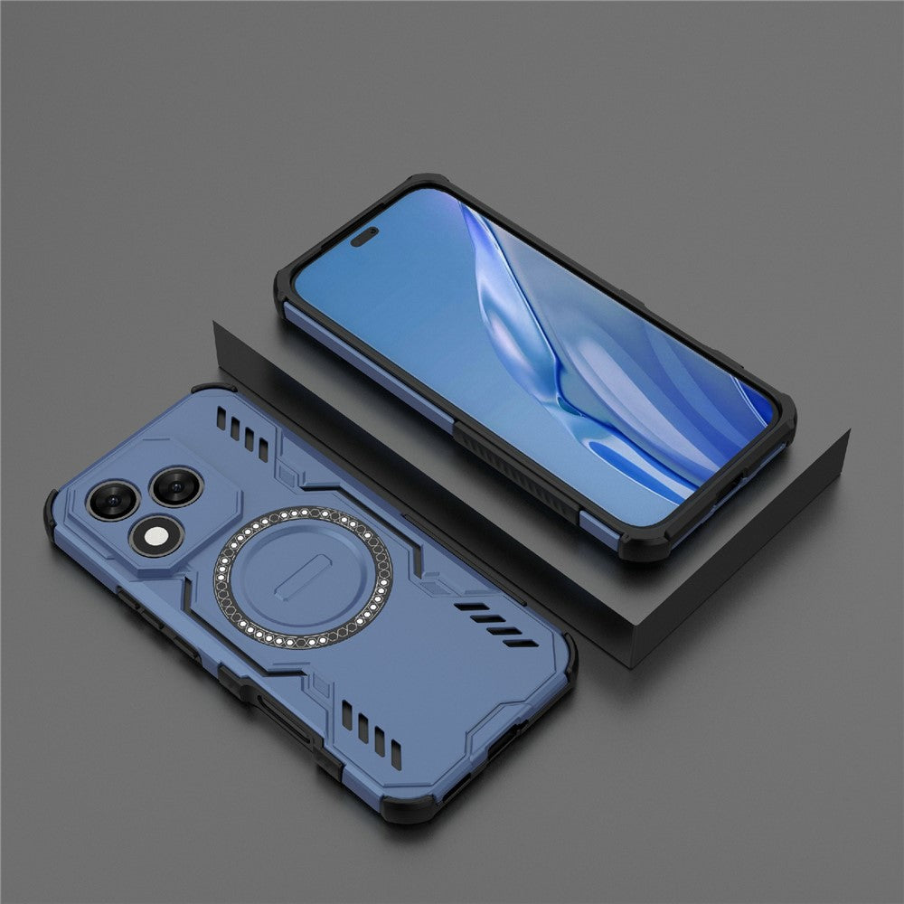 For Honor 400 Lite 5G Magnetisk Etui Butterfly Armor Hul Varmeafledning PC + TPU Telefoncover