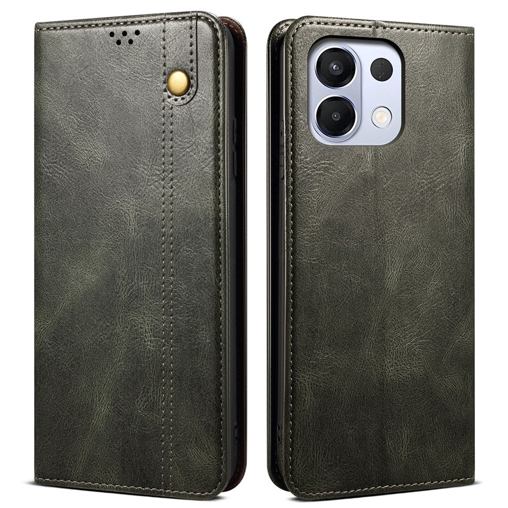 For Oppo K13 5G / K12s Case Crazy Horse Texture Waxy Leather Wallet Stand Phone Cover