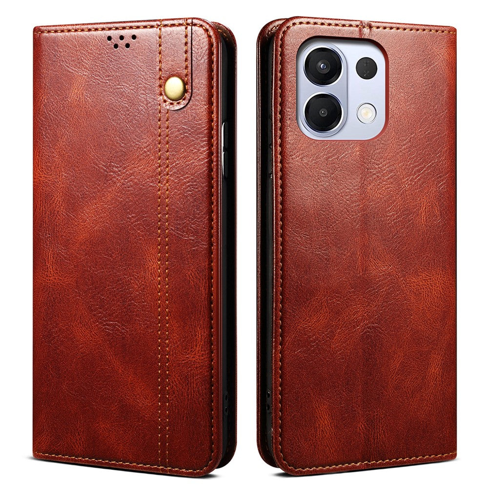 For Oppo K13 5G / K12s Case Crazy Horse Texture Waxy Leather Wallet Stand Phone Cover