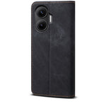For Xiaomi Poco F7 5G / Redmi Turbo 4 Pro 5G Case Jeans Cloth Texture Anti-Scratch Leather Stand Phone Cover