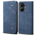 For Xiaomi Poco F7 5G / Redmi Turbo 4 Pro 5G Case Jeans Cloth Texture Anti-Scratch Leather Stand Phone Cover