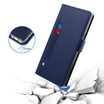 For Honor 400 Lite 5G Case Stand PU Leather Phone Cover Card Holder Mirror