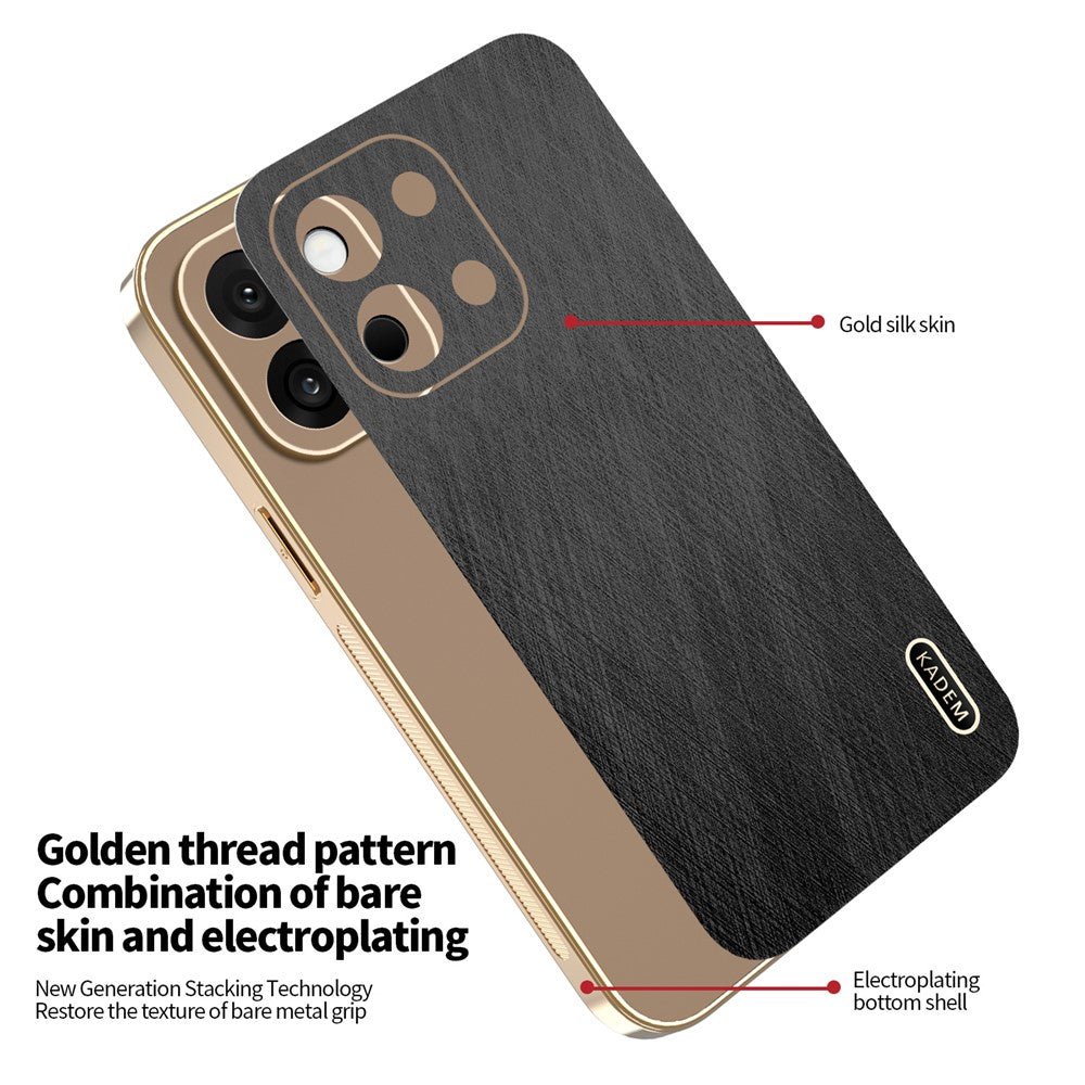 KADEM För OnePlus 13T 5G / 13s 5G Skal Galvaniserad Sidenstruktur PU + TPU mobil Baksida