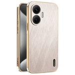 KADEM For Xiaomi Redmi Turbo 4 Pro 5G / Poco F7 5G Case Electroplating Silk Texture PU + TPU Phone Back Cover