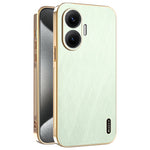 KADEM For Xiaomi Redmi Turbo 4 Pro 5G / Poco F7 5G Case Electroplating Silk Texture PU + TPU Phone Back Cover