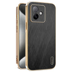 KADEM For Honor X60 GT 5G Case Electroplating Silk Texture PU + TPU Phone Back Cover