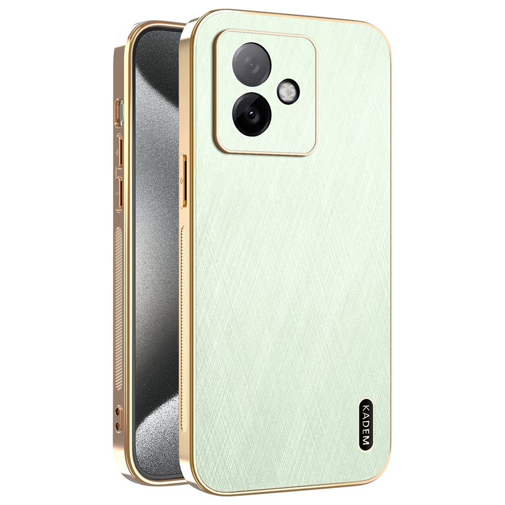 KADEM For Honor X60 GT 5G Case Electroplating Silk Texture PU + TPU Phone Back Cover