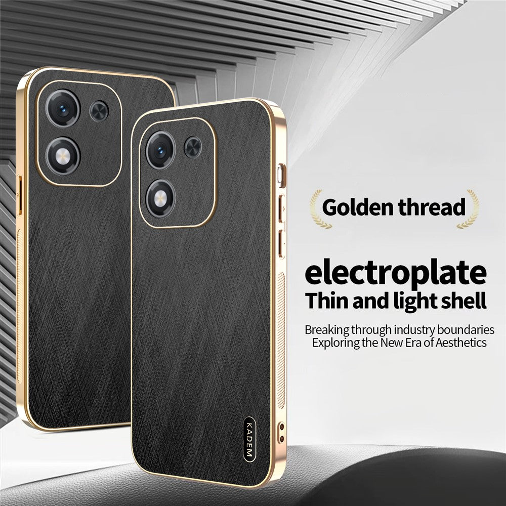 KADEM For Honor X70i Case Electroplating Silk Texture PU + TPU Phone Back Cover