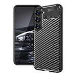 Samsung Galaxy S23+ Kolfiberstruktur Flexibelt TPU-mobilskal Stoppsäkert Bakstycke