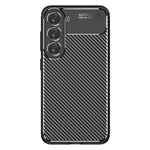Samsung Galaxy S23+ Kolfiberstruktur Flexibelt TPU-mobilskal Stoppsäkert Bakstycke