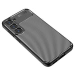 Samsung Galaxy S23+ Kolfiberstruktur Flexibelt TPU-mobilskal Stoppsäkert Bakstycke