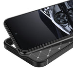 Samsung Galaxy S23+ Kolfiberstruktur Flexibelt TPU-mobilskal Stoppsäkert Bakstycke