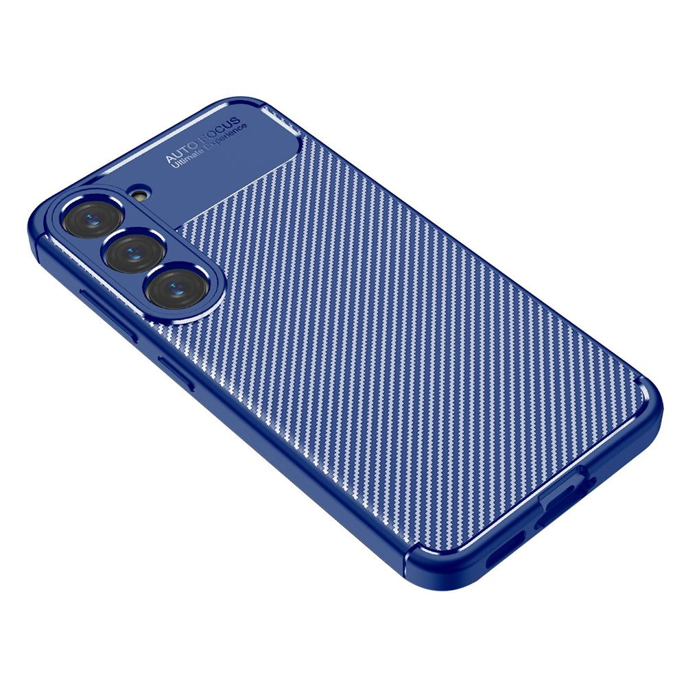 Samsung Galaxy S23+ Kolfiberstruktur Flexibelt TPU-mobilskal Stoppsäkert Bakstycke