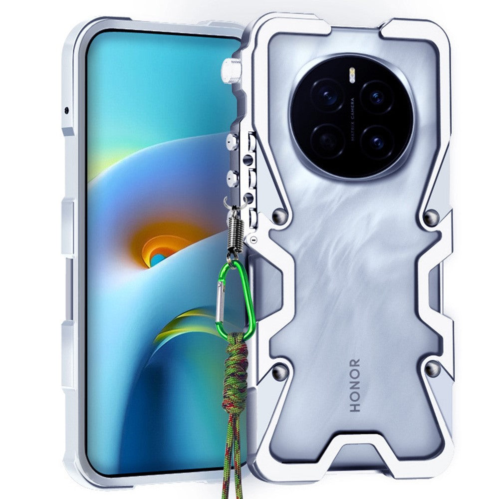 For Honor Magic7 5G Bumper Case Aluminium Alloy Metal Phone Shell Cover with Strap