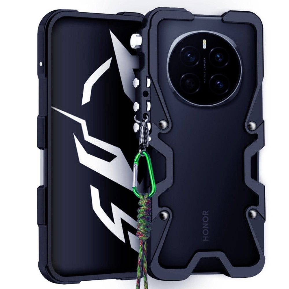 For Honor Magic7 5G Bumper Case Aluminium Alloy Metal Phone Shell Cover with Strap