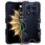 Xiaomi Redmi Note 14 Pro+ 5G Bumperfodral Aluminiumlegering Metall mobilskal med Rem