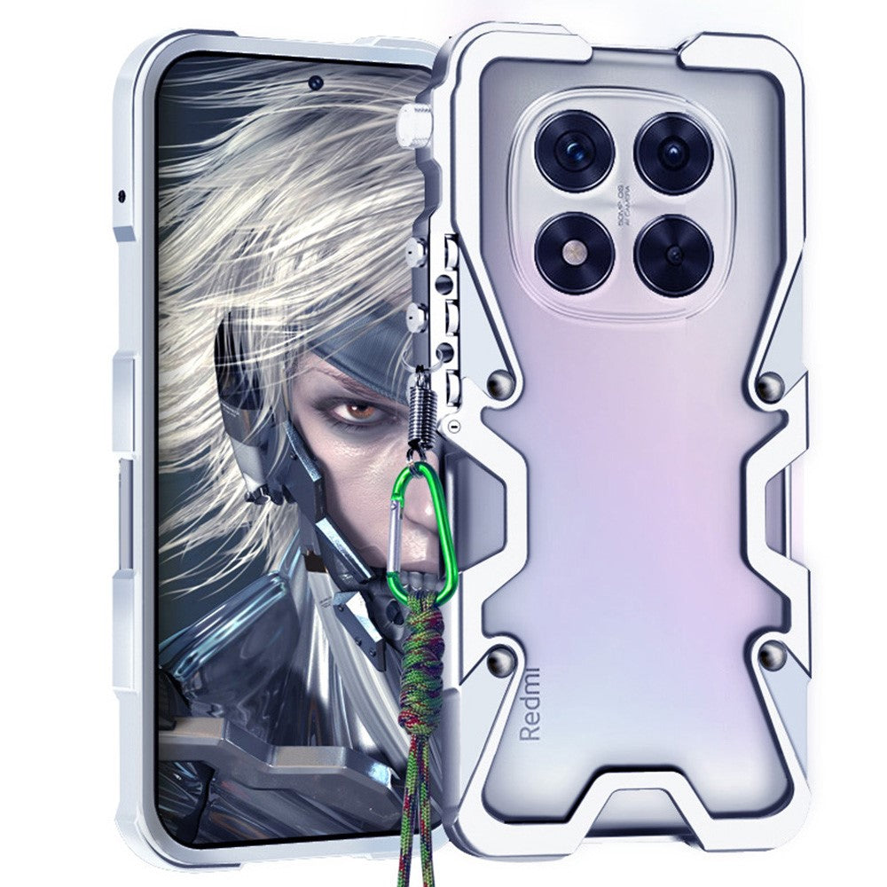 Xiaomi Redmi Note 14 Pro+ 5G Bumperfodral Aluminiumlegering Metall mobilskal med Rem