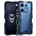 For Xiaomi Redmi Note 14S 4G Bumper Case Aluminium Alloy Metal Phone Shell Cover with Strap