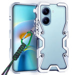 For Xiaomi Redmi Turbo 4 5G Bumper Case Aluminium Alloy Metal Phone Shell Cover with Strap