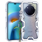 For Honor Magic7 Lite 5G / X9c 5G / X60 Pro 5G Bumper Case Aluminium Alloy Metal Phone Shell Cover with Strap