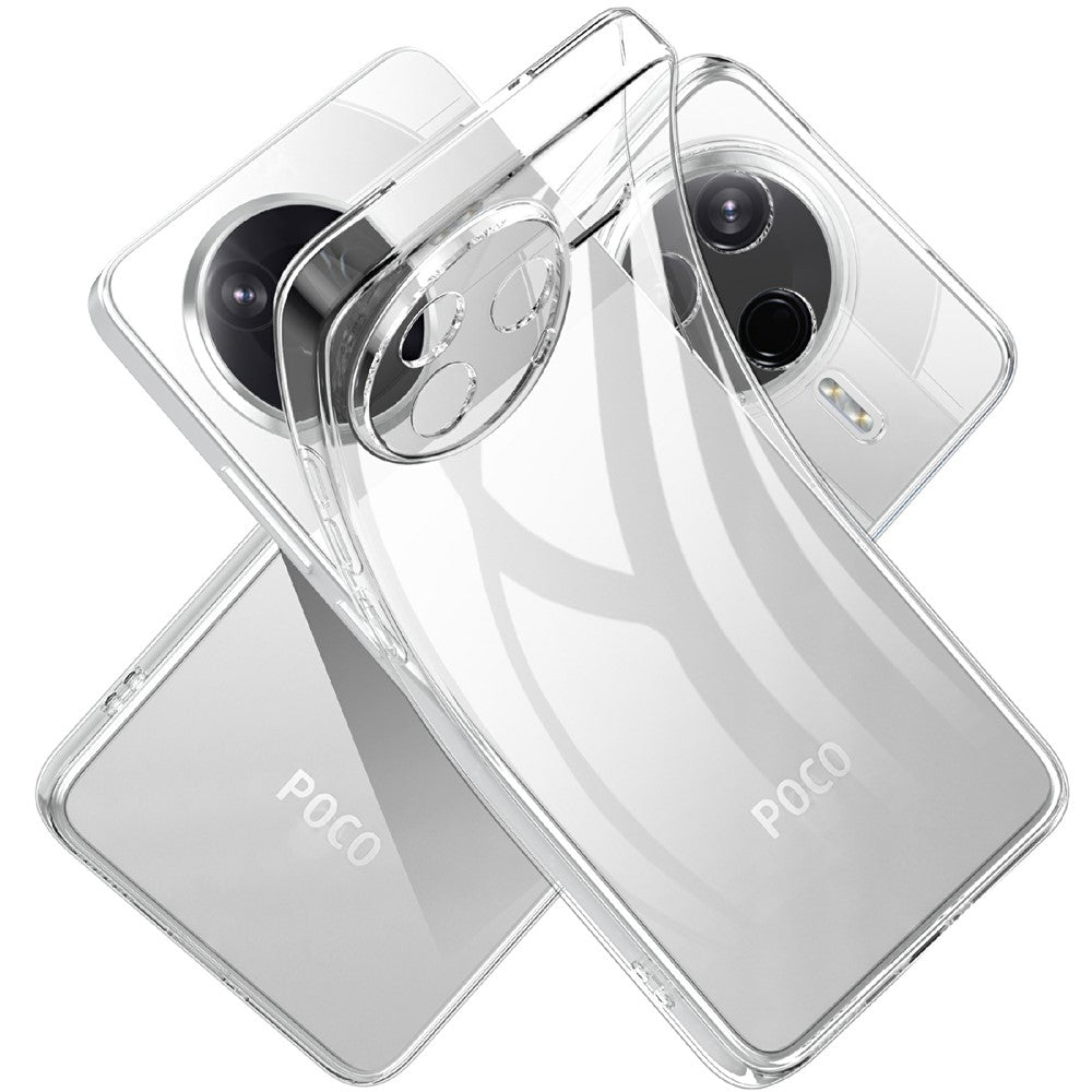 For Xiaomi Poco F7 Pro 5G  /  Redmi K80 5G Case Anti-Fingerprint Crystal Clear TPU Phone Cover