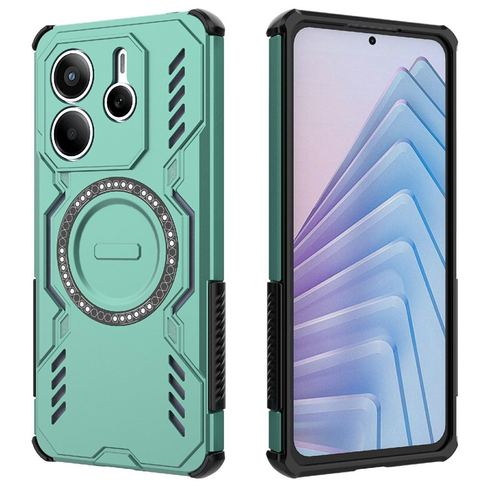 Xiaomi Redmi Note 14 5G Magnetiskt Skal Butterfly Armor Hollow Värmeavledande PC + TPU mobilskal