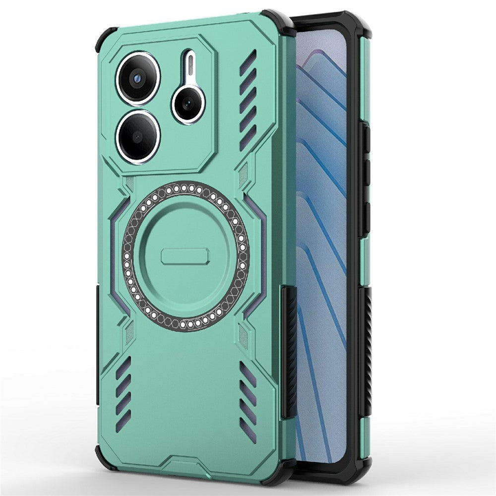 Xiaomi Redmi Note 14 5G Magnetiskt Skal Butterfly Armor Hollow Värmeavledande PC + TPU mobilskal