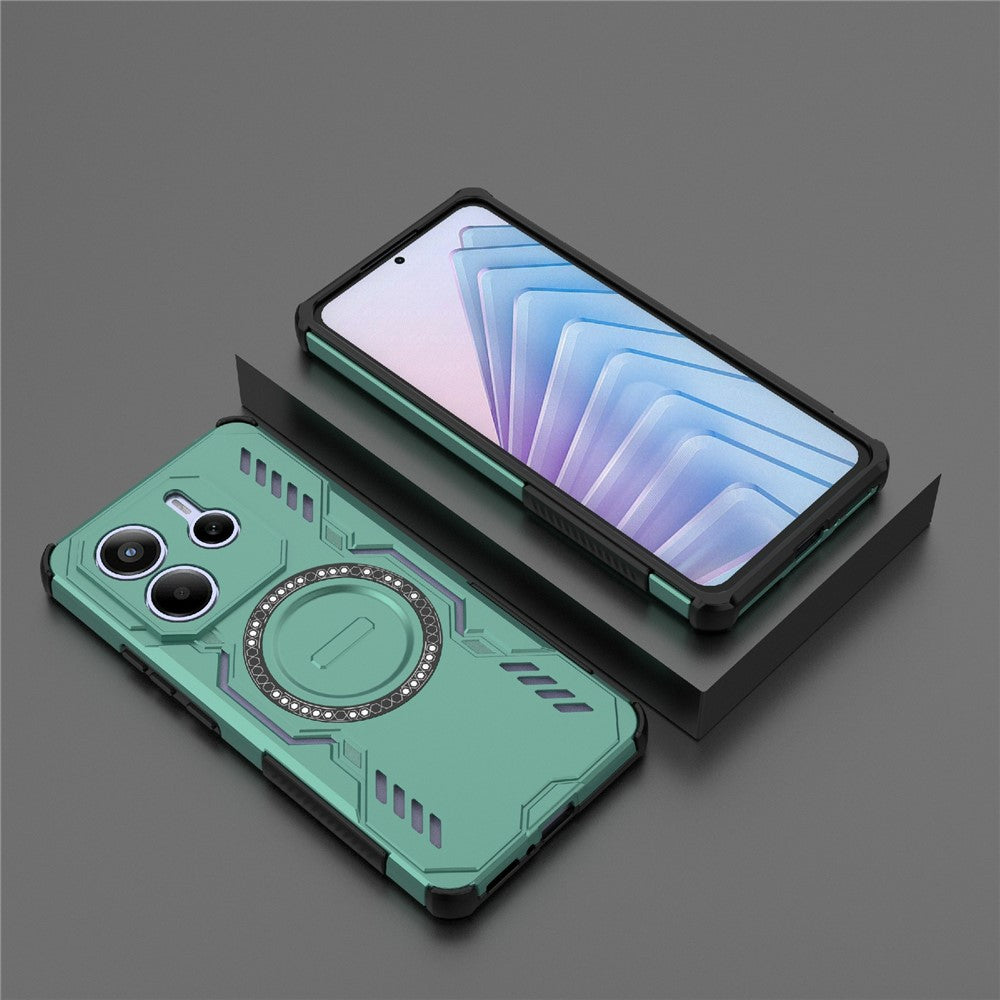 Xiaomi Redmi Note 14 5G Magnetiskt Skal Butterfly Armor Hollow Värmeavledande PC + TPU mobilskal