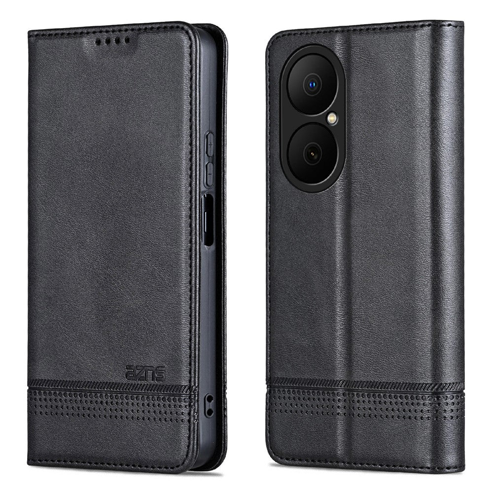 AZNS För Huawei Enjoy 80 Skal Plånboksfodral i Kohud med Textur av PU-läder