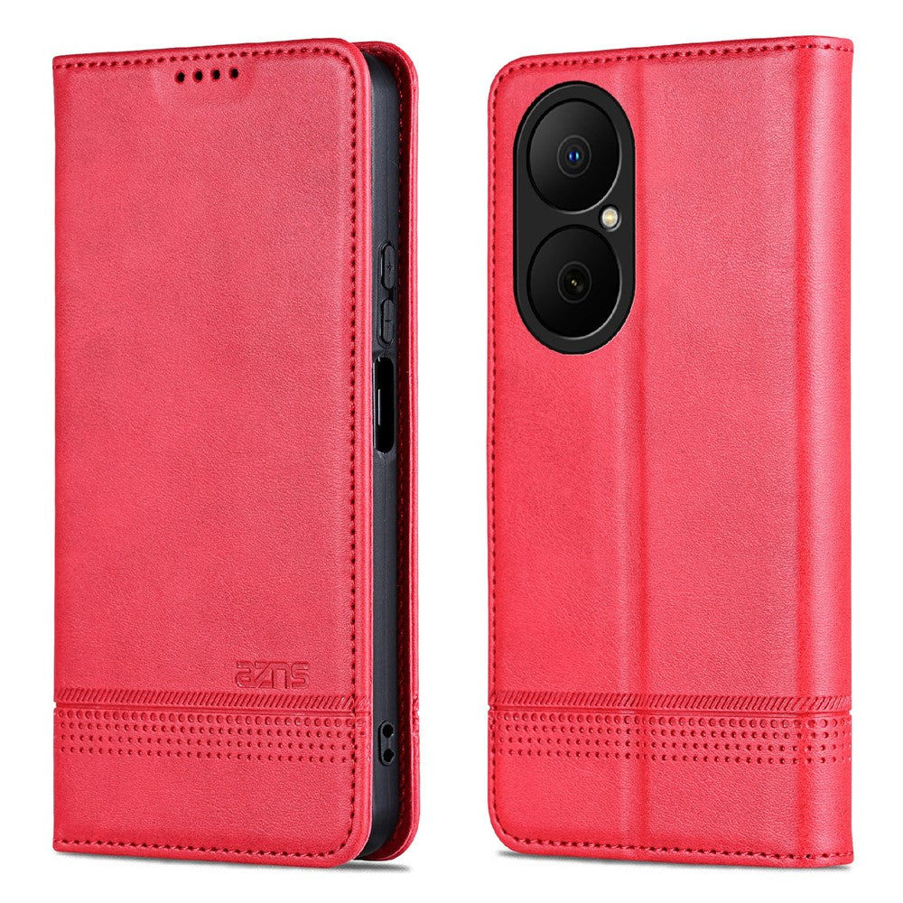 AZNS For Huawei Enjoy 80 Case Cowhide Texture PU Leather Wallet Phone Cover