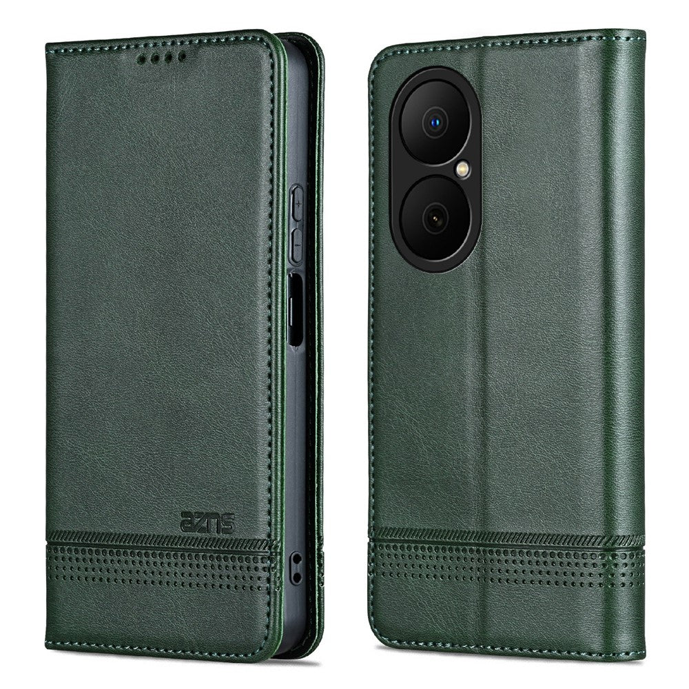 AZNS For Huawei Enjoy 80 Case Cowhide Texture PU Leather Wallet Phone Cover